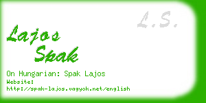 lajos spak business card